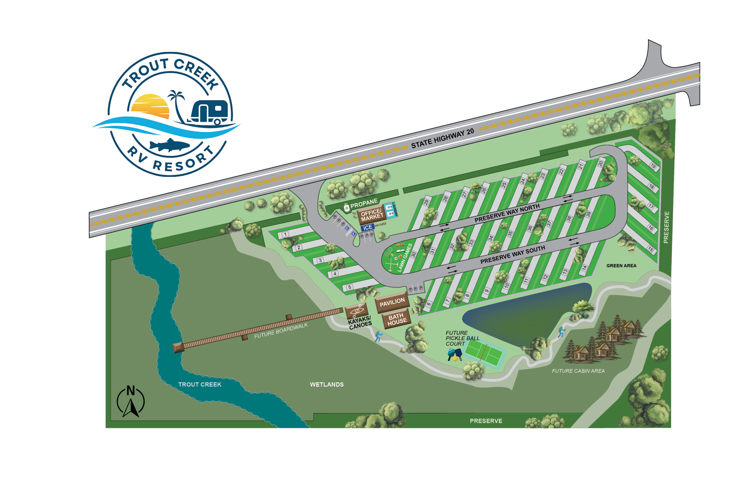 Trout Creek RV Park link to PDF Site Plan