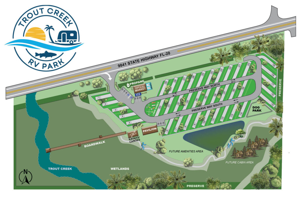 Trout Creek RV Site Map
