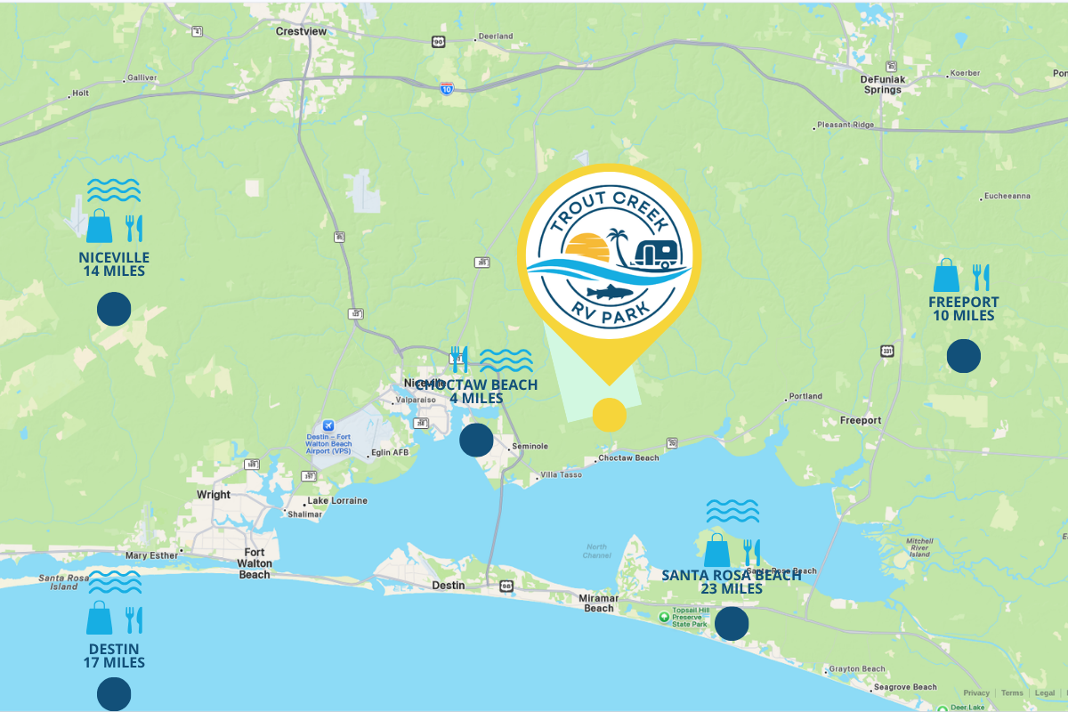 map location trout creek rv park florida